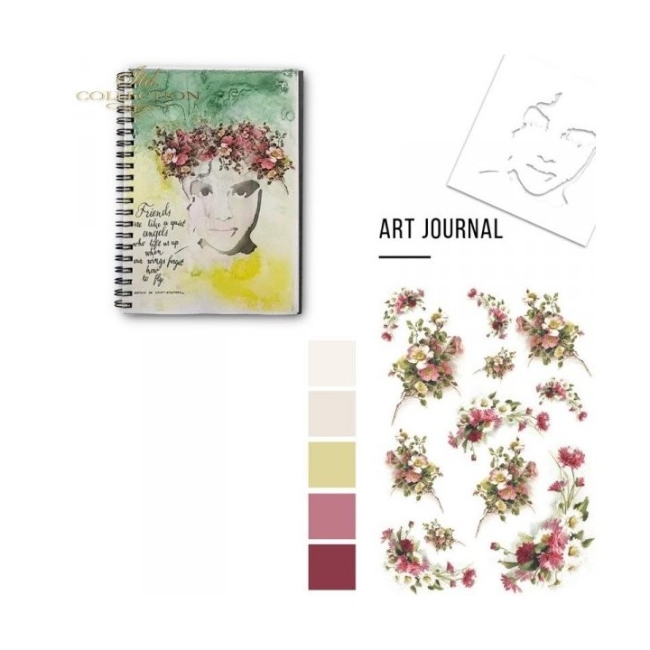 Sjabloon voor scrapbooking en decoupage 16x16 cm ST0165A