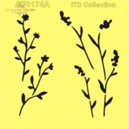 Sjabloon voor scrapbooking en decoupage 16x16 cm ST0174A