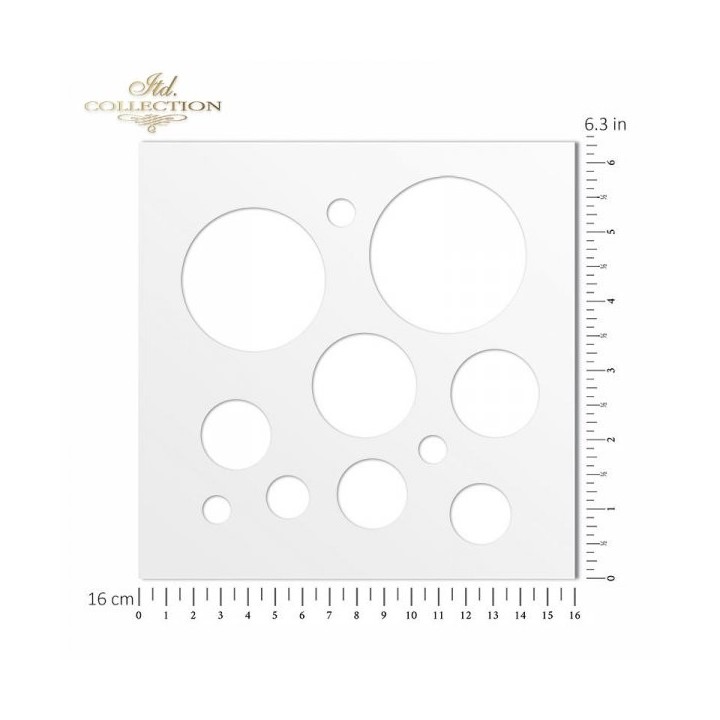 Sjabloon voor scrapbooking en decoupage 16x16 cm ST0177A