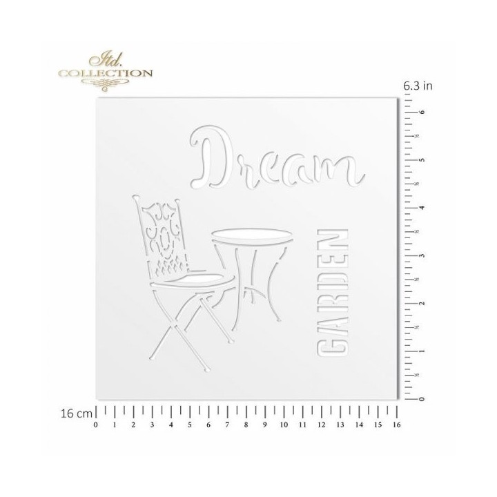 Sjabloon voor scrapbooking en decoupage 16x16 cm ST0181B
