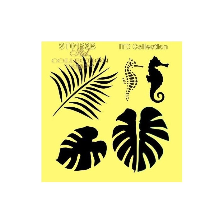 Sjabloon voor scrapbooking en decoupage 16x16 cm ST0183B