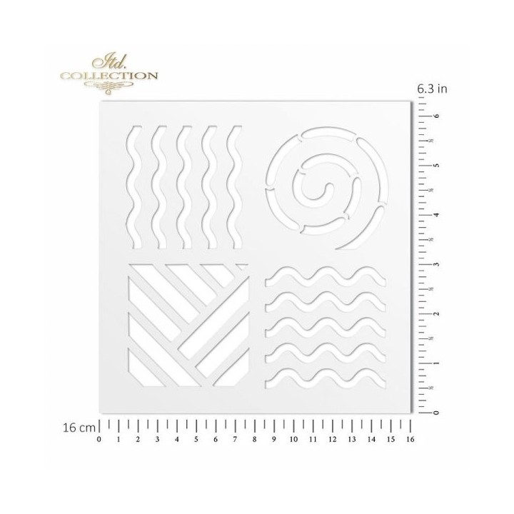 Sjabloon voor scrapbooking en decoupage 16x16 cm ST0185B