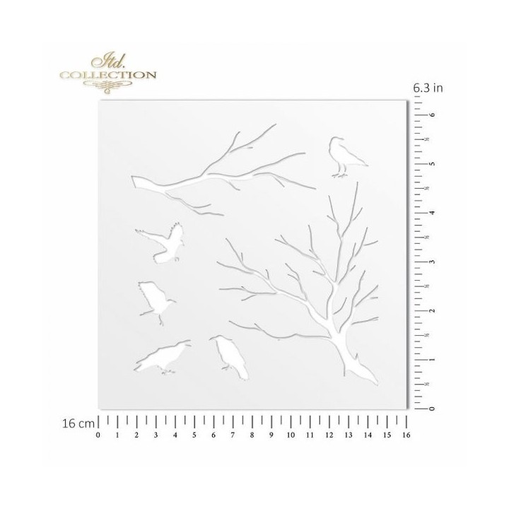 Sjabloon voor scrapbooking en decoupage 16x16 cm ST0187B