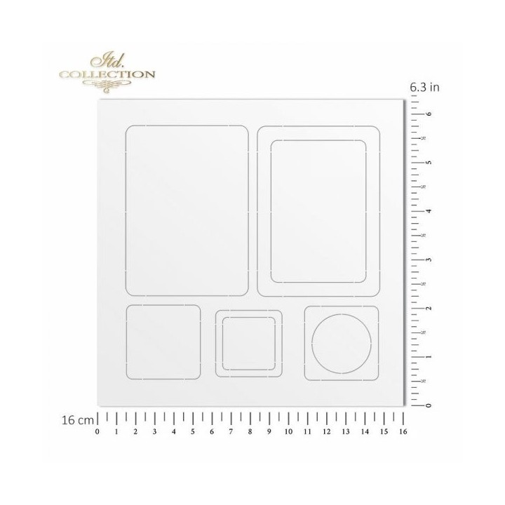 Sjabloon voor scrapbooking en decoupage 16x16 cm ST0188A