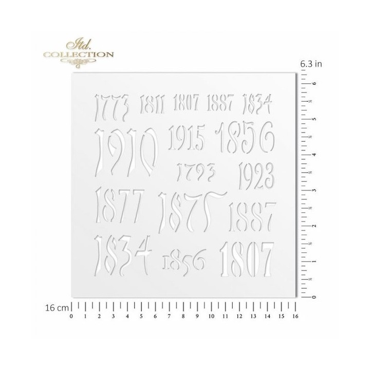Sjabloon voor scrapbooking en decoupage 16x16 cm ST0190B