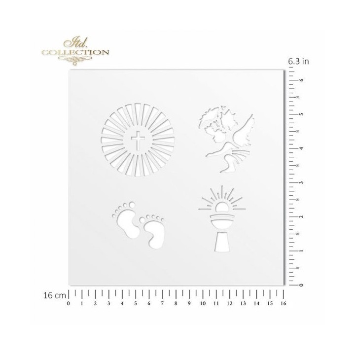 Sjabloon voor scrapbooking en decoupage 16x16 cm ST0194B