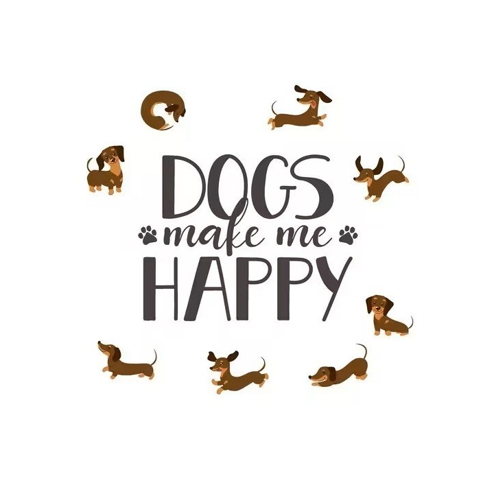 Dog Happy servet 33x33cm