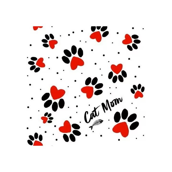 Cat mum servet 33x33cm