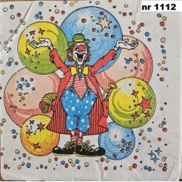 Clown servet 33x33cm