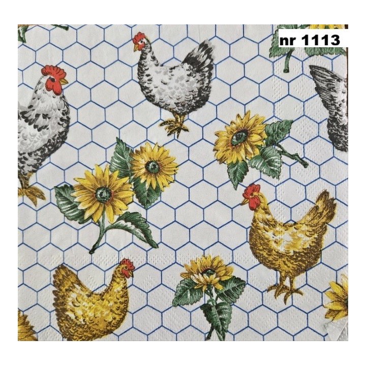 Chicken servet 33x33cm