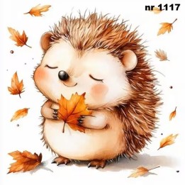 Lovely Autumn Animals servet 33x33cm