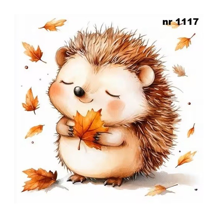 Lovely Autumn Animals servet 33x33cm