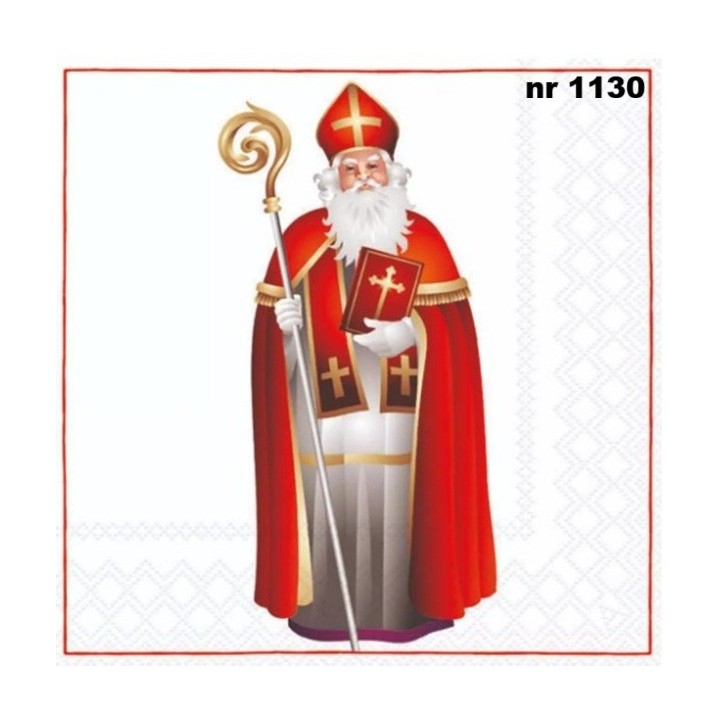 St Nicolas servet 33x33cm