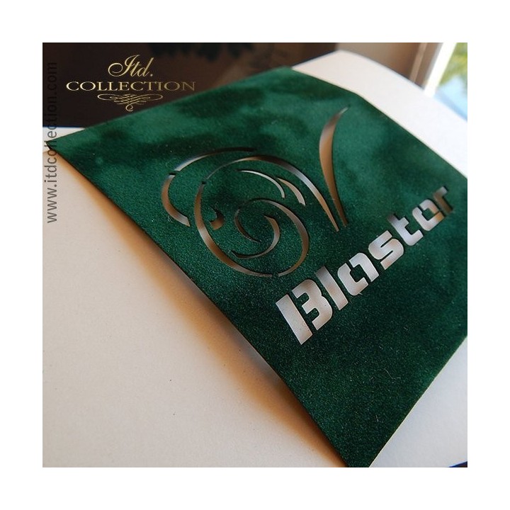 Papier voor scrapbooking ''flok'' A4, kleur: groen * PSS010