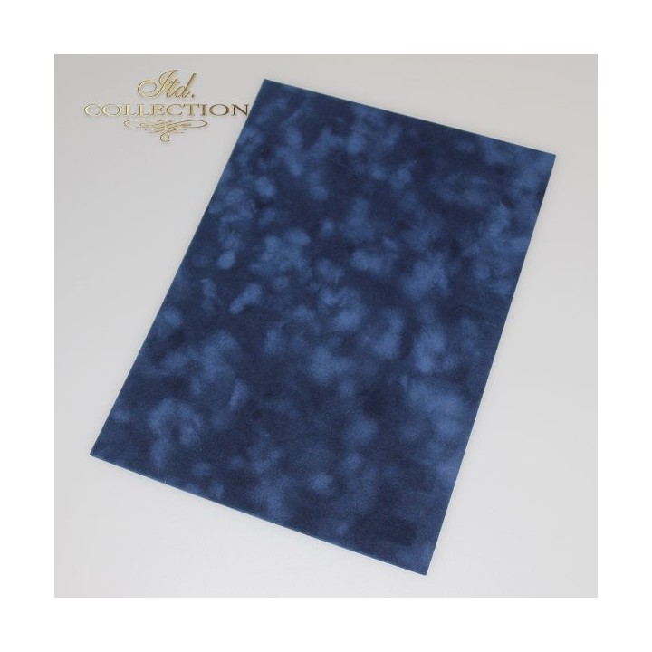 Papier voor scrapbooking ''flok'' A4 kleur: marineblauw * PSS011