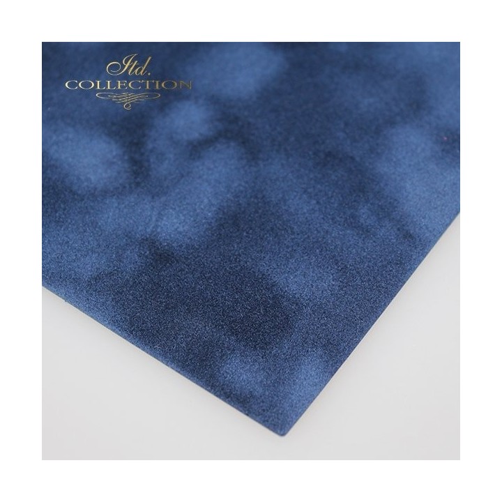 Papier voor scrapbooking ''flok'' A4 kleur: marineblauw * PSS011