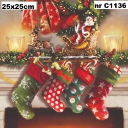 Hanging stockings servet 25x25cm