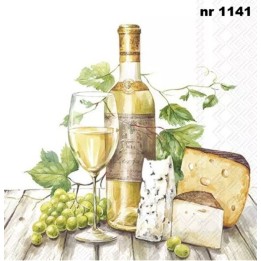 White wine tasting servet 33x33cm