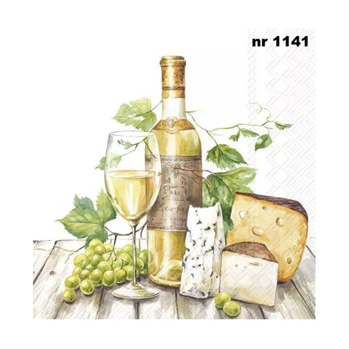White wine tasting servet 33x33cm