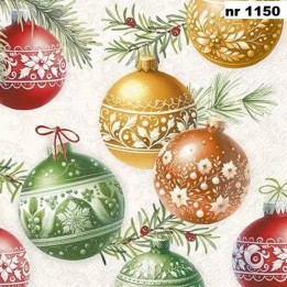 Christmas bubbles servet 33x33cm