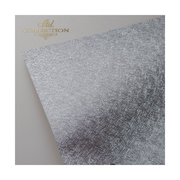 Speciaal papier voor scrapbooking PSS039 - structuurpapier - zilverkleurig A4