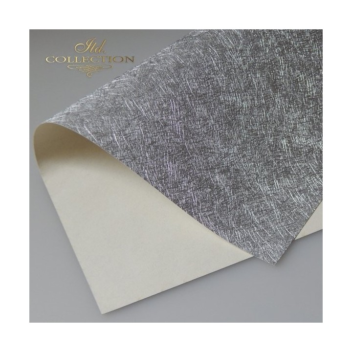 Speciaal papier voor scrapbooking PSS039 - structuurpapier - zilverkleurig A4