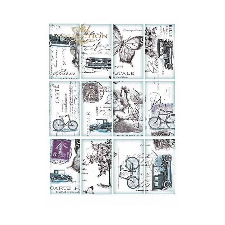 Scrapbookingpapier SCRAP-007 ''Retro reizen''
