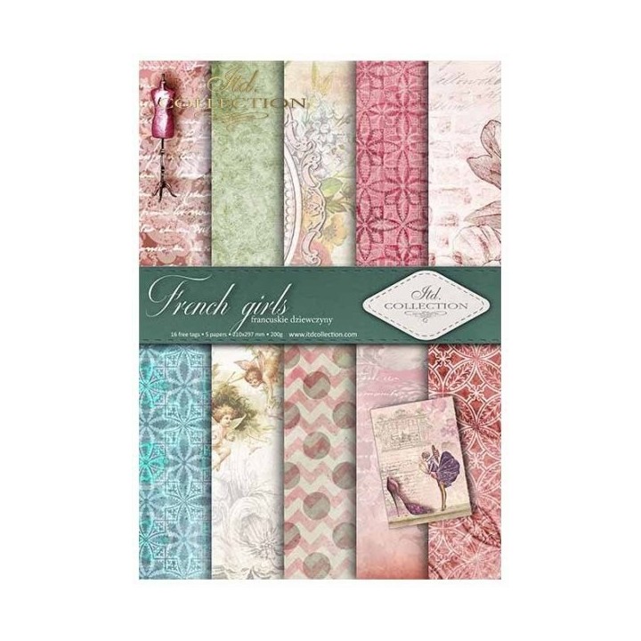 Scrapbookingpapier SCRAP-015 ''Franse meisjes''