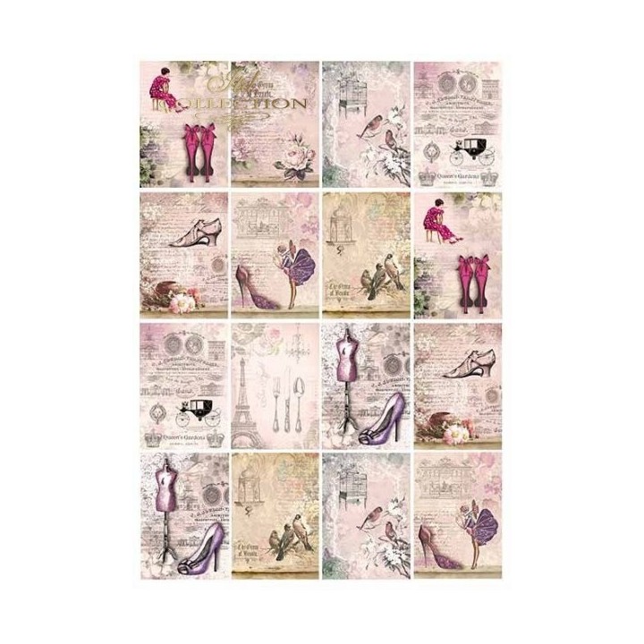 Scrapbookingpapier SCRAP-015 ''Franse meisjes''