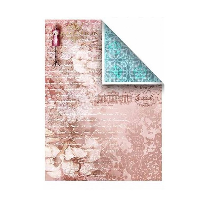 Scrapbookingpapier SCRAP-015 ''Franse meisjes''