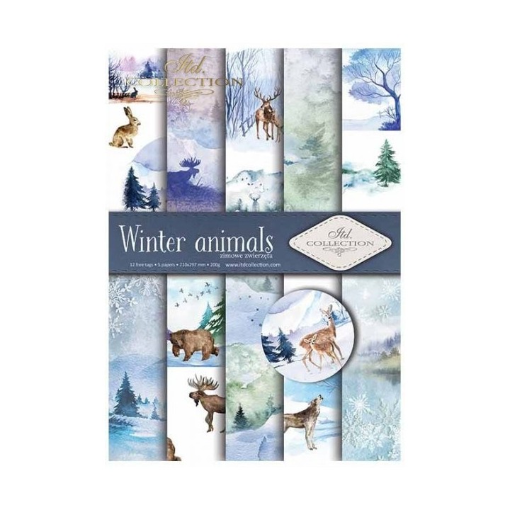 Scrapbookingpapier SCRAP-018 ''Winterdieren''