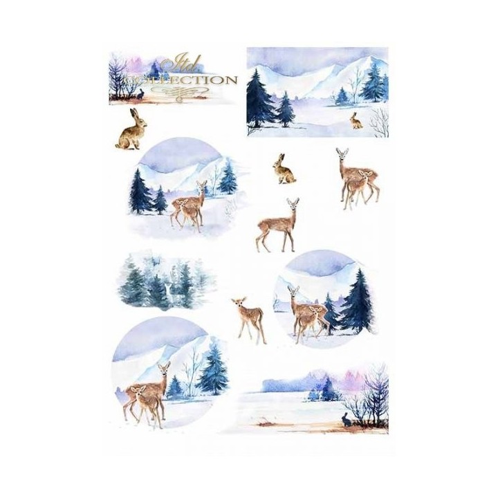 Scrapbookingpapier SCRAP-018 ''Winterdieren''