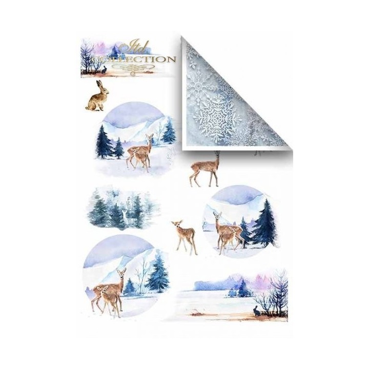 Scrapbookingpapier SCRAP-018 ''Winterdieren''