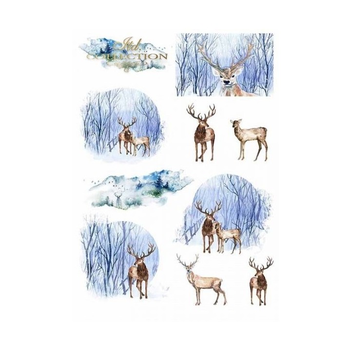 Scrapbookingpapier SCRAP-018 ''Winterdieren''