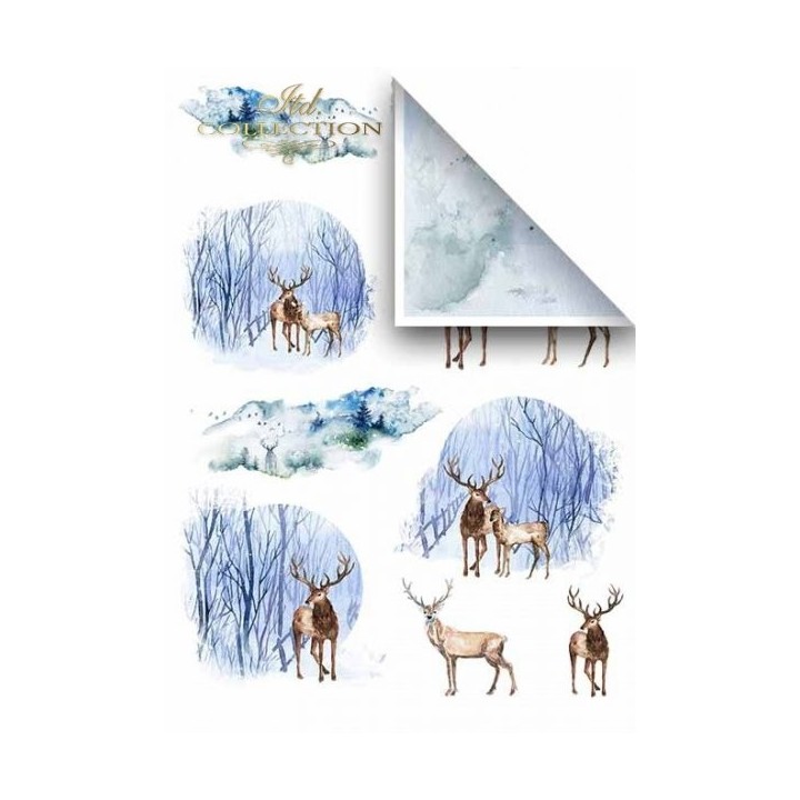 Scrapbookingpapier SCRAP-018 ''Winterdieren''