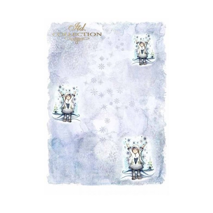 Scrapbookingpapier SCRAP-023 ''Engelen en sneeuwvlokken''