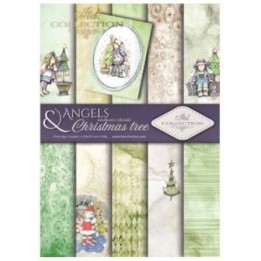 Scrapbookingpapier SCRAP-025 ''Engelen en kerstbomen''