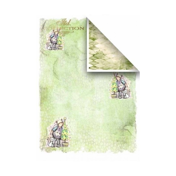 Scrapbookingpapier SCRAP-025 ''Engelen en kerstbomen''