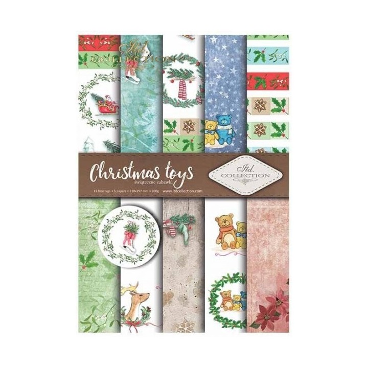 Scrapbookingpapier SCRAP-026 ''Kerstspeelgoed''