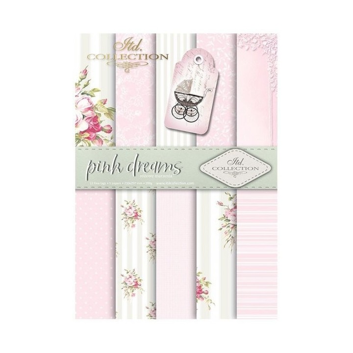 Scrapbookingpapier SCRAP-042 ''roze dromen''