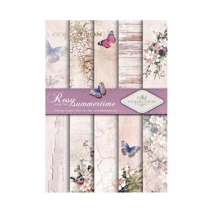 Scrapbookingpapier SCRAP-045 ''Rosige zomer''