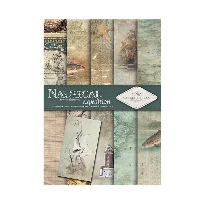 Scrapbookingpapier SCRAP-048 ''Nautische expeditie''