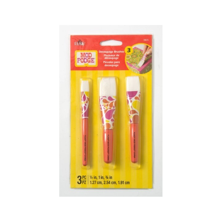 Mod Podge Decoupage Kwasten 3stuks