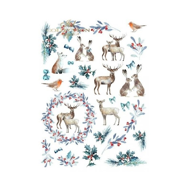 Scrapbookingpapier SCRAP-049 ''Kerst in blauw''