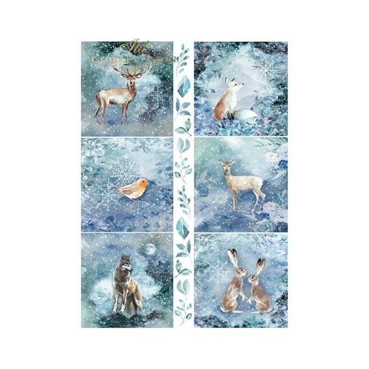 Scrapbookingpapier SCRAP-049 ''Kerst in blauw''