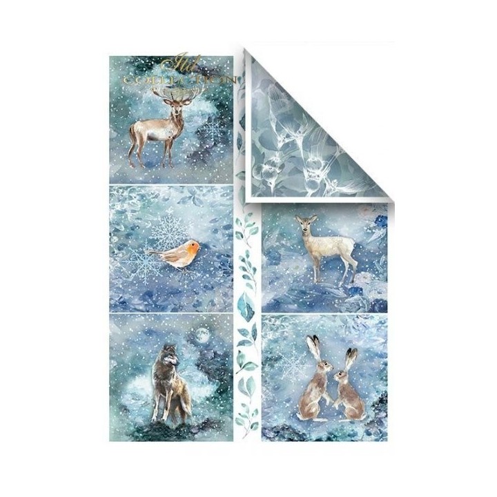 Scrapbookingpapier SCRAP-049 ''Kerst in blauw''