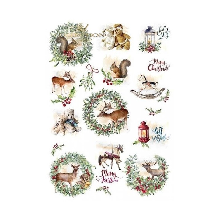 Scrapbookingpapier SCRAP-051 ''Prachtige kersttijd''