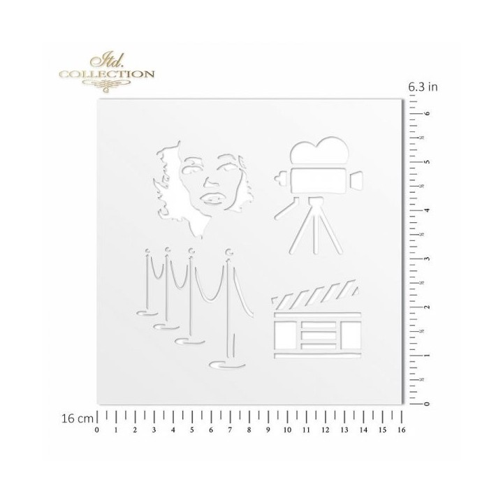 Sjabloon voor scrapbooking en decoupage 16x16 cm ST0203A