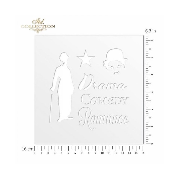 Sjabloon voor scrapbooking en decoupage 16x16 cm ST0204A