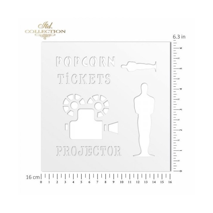 Sjabloon voor scrapbooking en decoupage 16x16 cm ST0205A
